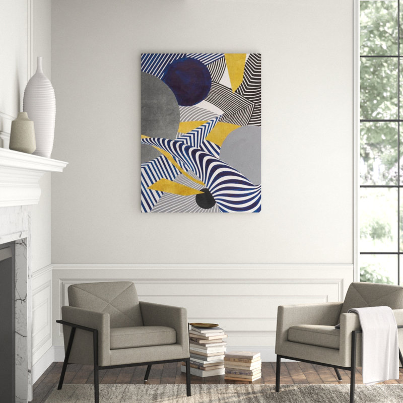 Planetoid II Print by Janice Sadler, Gilded Gold & Silver, 40" H x 30" W