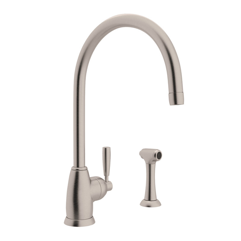 Holborn Kitchen Faucet With Side Spray, Satin Nickel