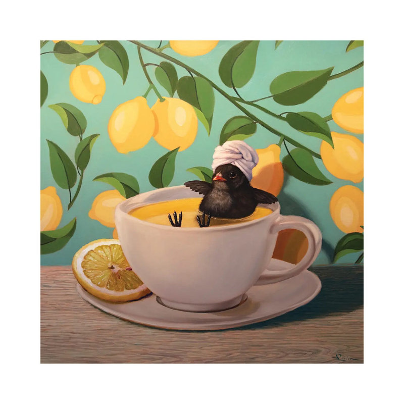 Quand la vie vous donne des citrons, H 12 po x l 12 po, Sans cadre, toile
