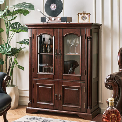 Buffet rétro en bois massif de style américain