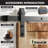 Black Rustic Classic  Design Non-Bypass Single Track Two Door Hardware Kit (Door Not Included)-23001055
