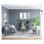 Étagère en miroir à 3 niveaux or et blanc avec plateau rond, 16 po de diamètre x H 39,5 po