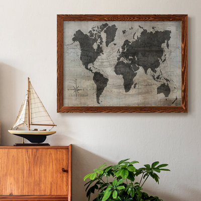 Carte du monde - reproduction de cadre photo sur toile