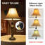 Ensemble de 3 lampes de salon, lampe de table rétro et ensemble de 3 lampes sur pied, base en fer stable avec abat-jour en tissu brun pour le bureau de la salle de lecture