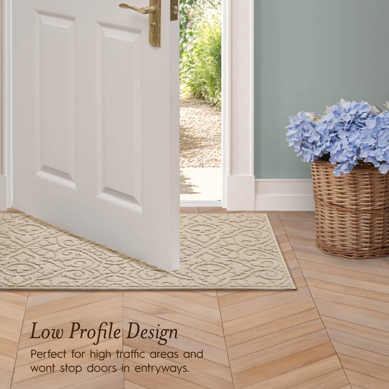Feya Machine Woven Synthetic Aera Rug in Gray, Beige, Rectangle 2'2" x 3'9"/Runner 2'2" x 5'