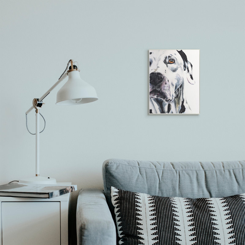Portrait d'un dalmatien, H 15 po x l 10 po, Plaque de bois