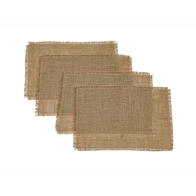 Tetbury Jute, Polyester No Pattern Rectangle Placemat