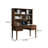 Retro Brown Rectangular Solid Wood Writing Desk-1230101616