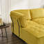 Canapé modulaire de luxe, 6 pièces, mousse à rayures, velours côtelé jaune, salon-121047947