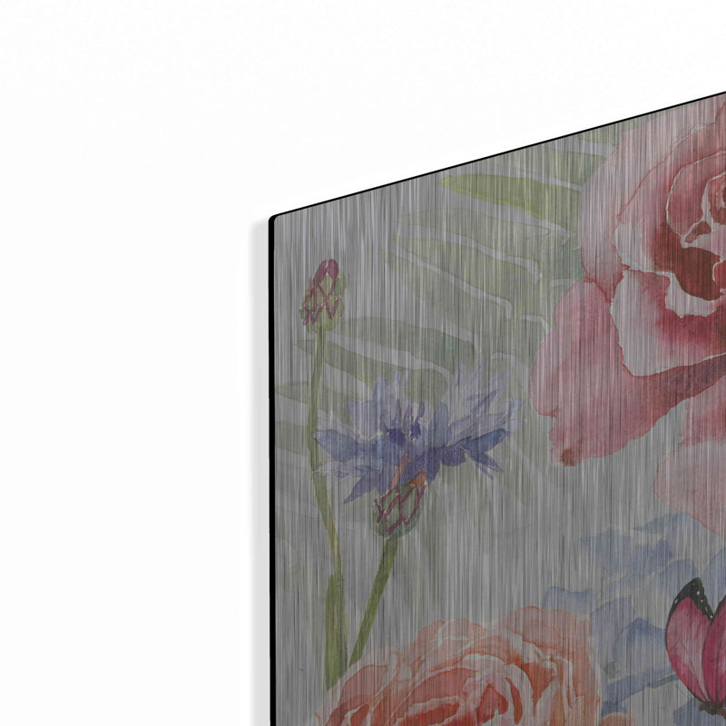 «Boho Bouquet IV Blue» par James Wiens, H 12 po x l 12 po