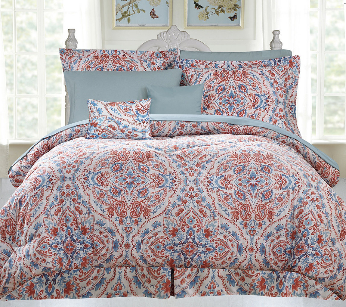 6-piece Dalaman Foliage Reversible Comforter Set