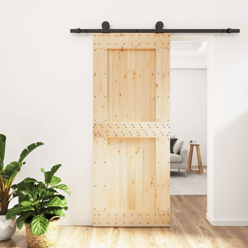 Porte coulissante avec quincaillerie Vidaxl, 33,5 po x 82,7 po 