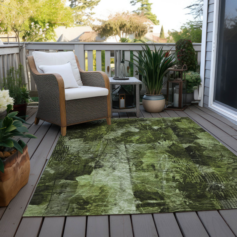 Cholet Floral Indoor / Outdoor Rug, Rectangle 9' x 12'