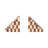 Bookends Wood Resin Geometric Checkered Step Design - Glam Style for Home Office Bedroom Living Room Decorative Support Set of 2 - 6" Ivory & Tan