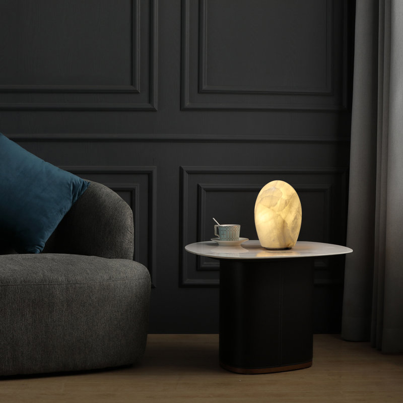 Handcrafted Natural Calcite Accent Table Lamp