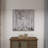 White Canvas Forest Landscape Framed Wall Art with Silver Frame-1462426193