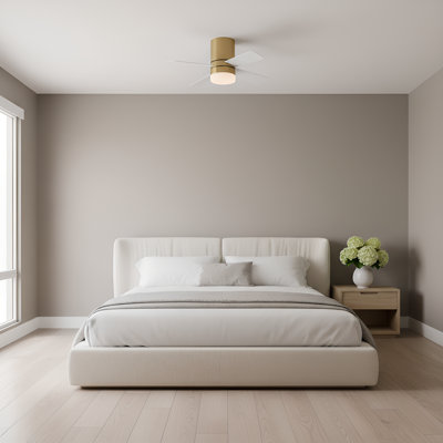 Ventilateur de plafond d'intérieur avec pales blanches et génération génération Lighting Lighting