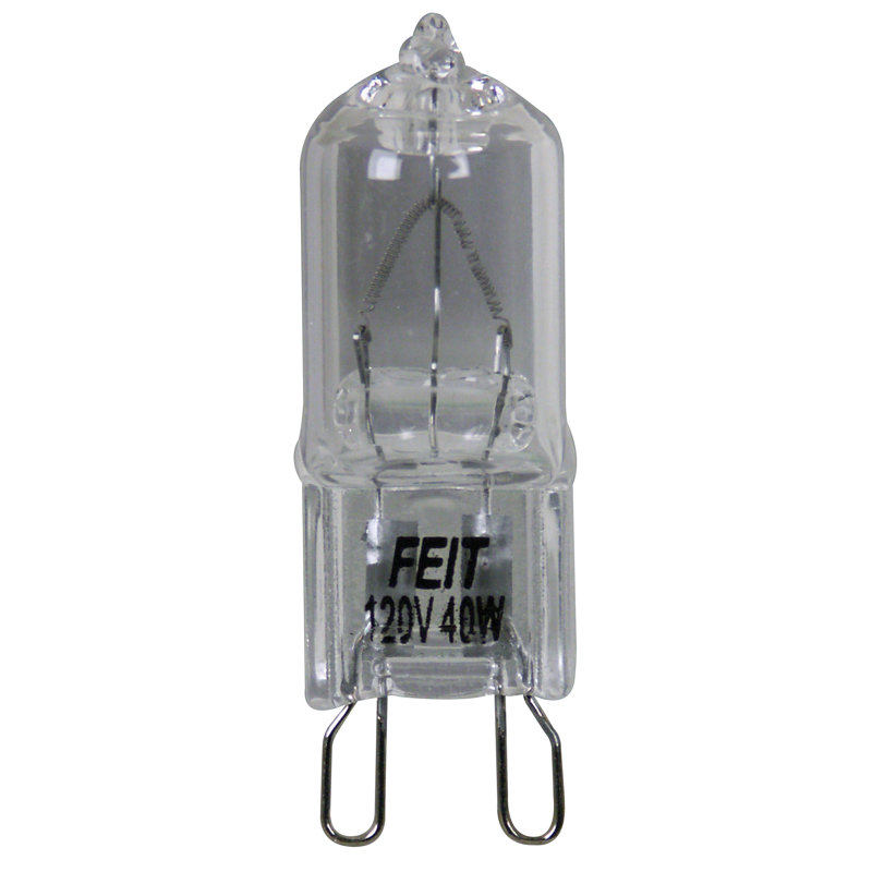 40 Watt , T4 Halogen, Dimmable  Light Bulb, Warm White (3000K) G9 Base