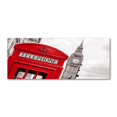 Telephone Booth - Wrapped Canvas Print