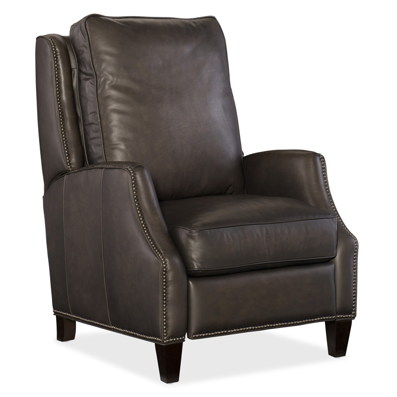 Kerley Recliner, Slate Gray Genuine Leather