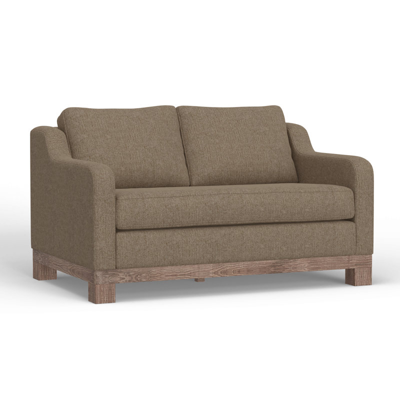 Structure et base en bois Samba, causeuse, Brun clair