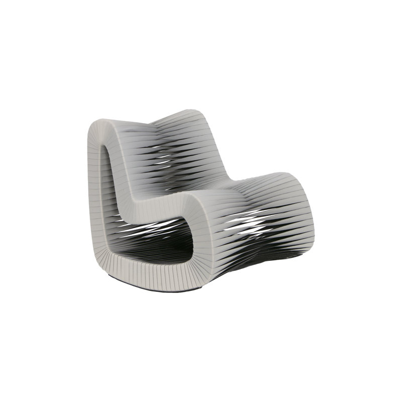 Seat Belt Rocking Chair, Gray/Black