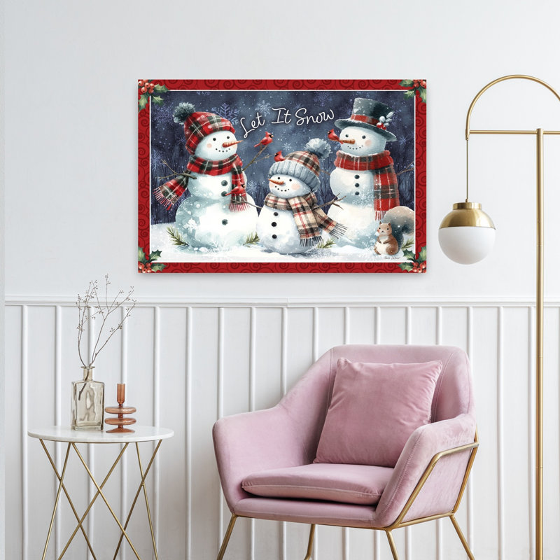 Let It Snow Christmas Snowmen, H 24 po x l 36 po