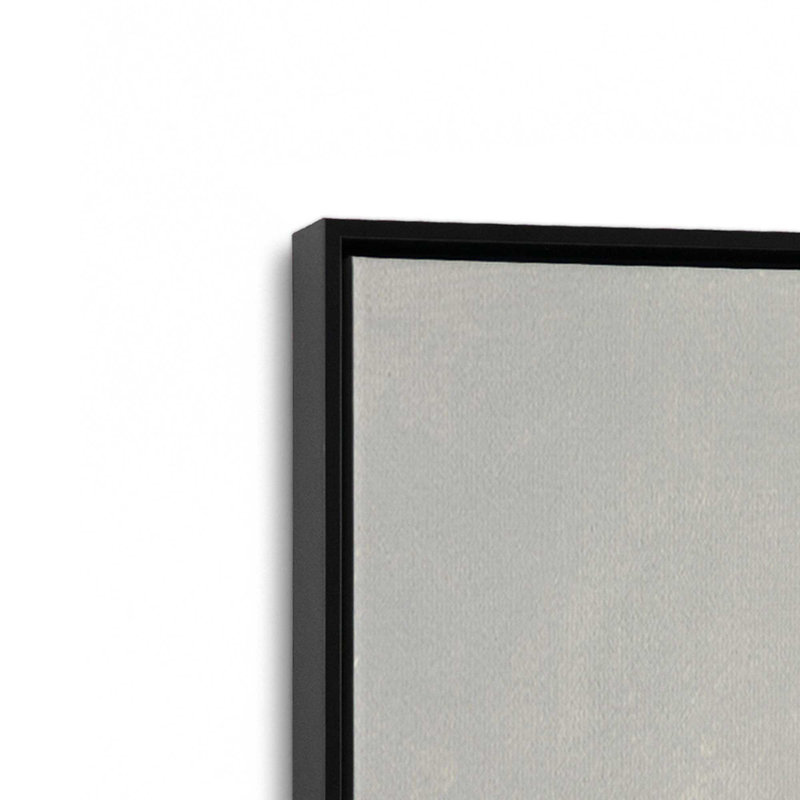 Reproduction de paysage discret II, H 12,75 po x l 12,75 po x P 1,75 po, Cadre flottant noir satiné, 1