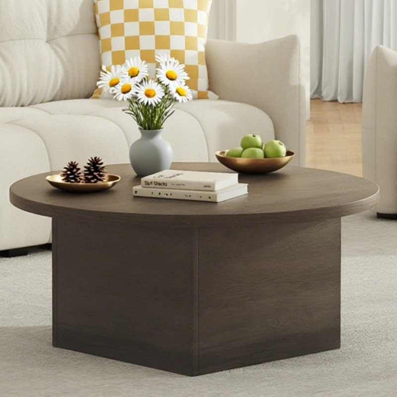 Table basse moderne en bois de style minimaliste, Brun