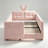 Twin Size Cute Rabbit Ear Boucle Platform Bed with Safety Rail & Side Pocket-194705179-177574185