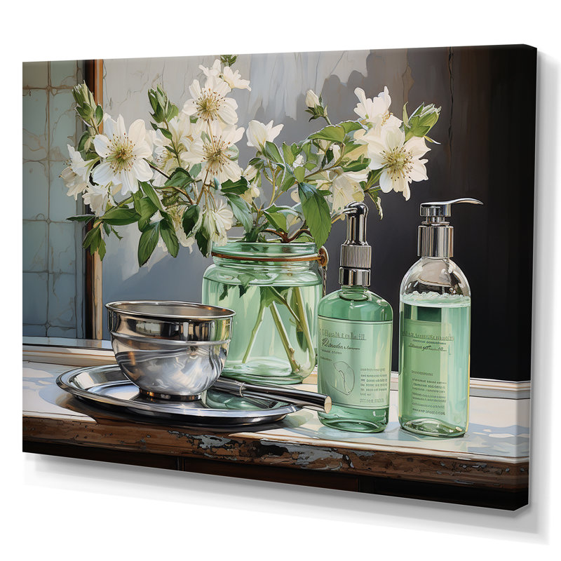 Menthe propre, articles de toilette 1 - Articles de toilette, Toile tendue, H 12 po x l 20 po x P 1 po