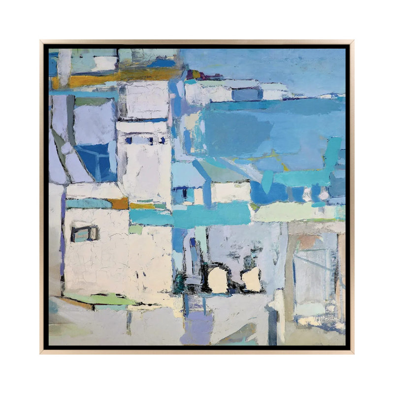 White Fortress_1PC6, Champagne Floater Framed, 18" H x 18" W