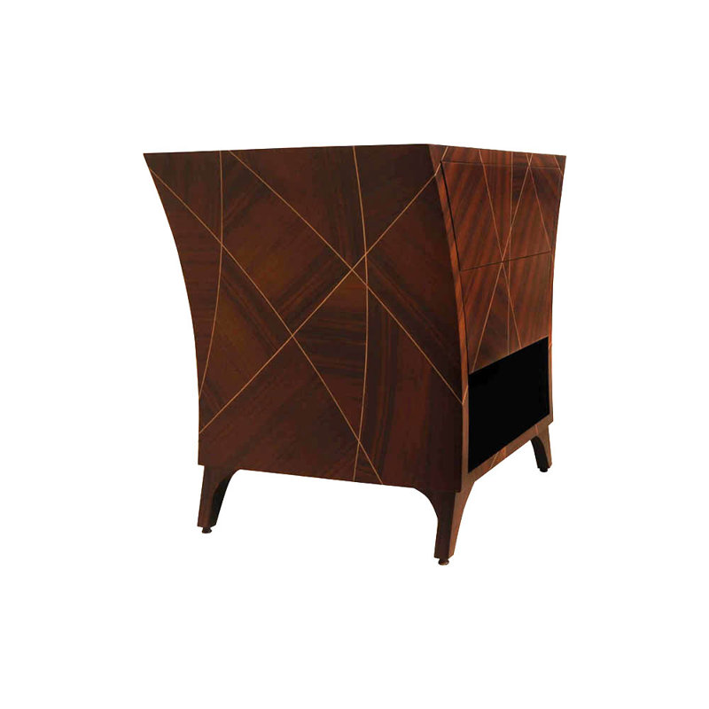 McKenly 72cm W Solid Wood Bedside Table
