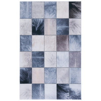 Tapis géométrique beige / gris
