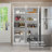 Madesa Kitchen Pantry Set Storage Cabinet 4 Doors 8 Utility Shelves 47"L Wooden Organization Unit for Kitchen 6 Adjustable Shelves Anti Tipping - White-1799416366
