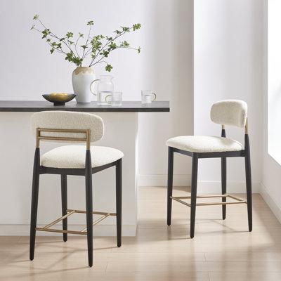 Yeva Fabric Counter Stool, Palladian Beige