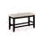 Contemporary Counter Height Bench With Linen Upholstered Seat And Non-slip Footrest Rectangular Dark Grey