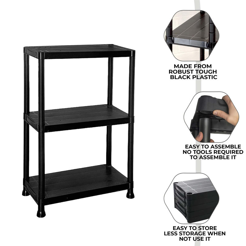 60cm W Plastic Shelving Unit