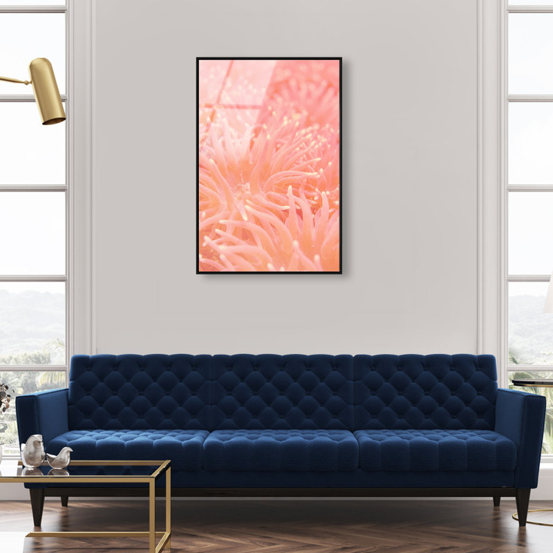 Deep Sea Flowers Print by Oliver Gal, 46"H x 31"W, Black Floater Frame