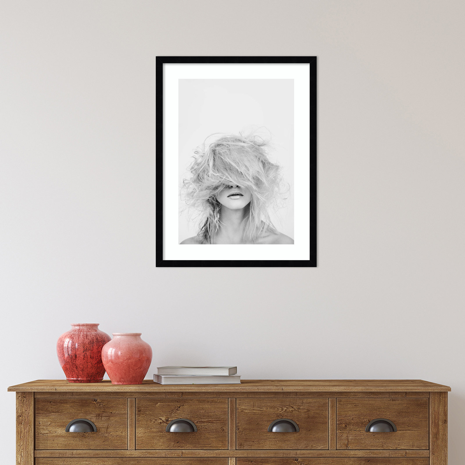 Valora "Makeover" Print on Wood, Black Framed, 25" H x 19" W