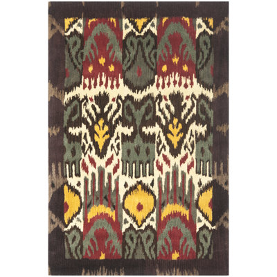 Kline Ikat Hand Tufted Wool Ikat Rug