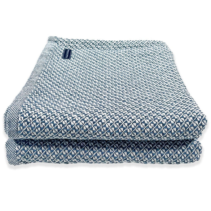 Cotton Blanket, 110" x 96", Blue