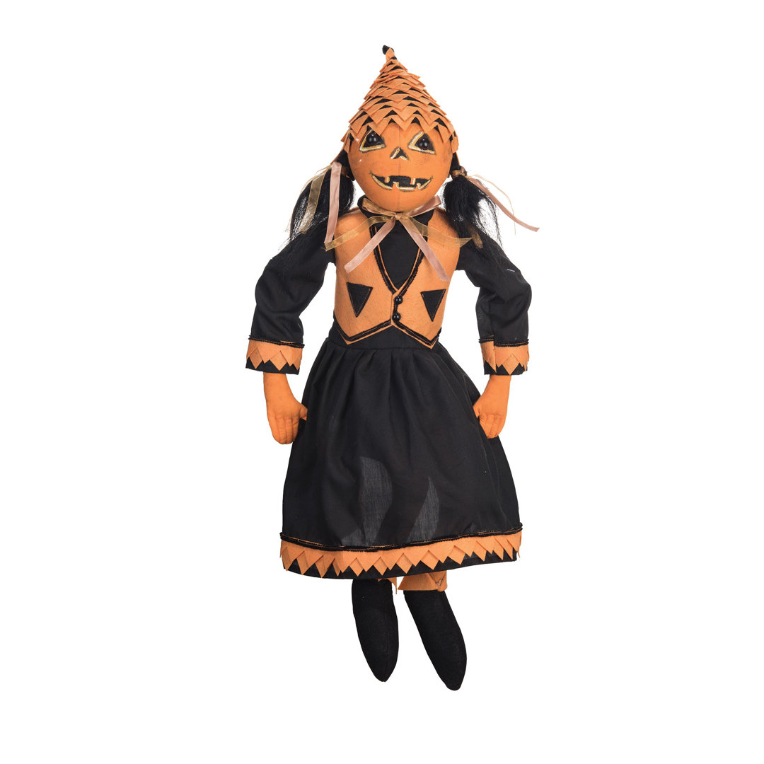 Paige Pumpkin Joe Spencer Gathered Traditions Halloween Art Doll Figure Gathered Traditions by Joe Spencer