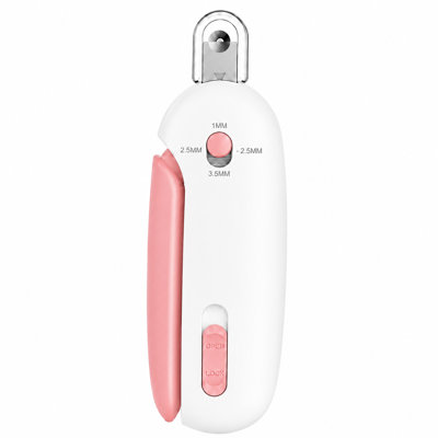 Cat Nail Clippers with Nail Catcher, Curved Steel Blades, Hidden Nail File and Lockable Anti-Slip Handle