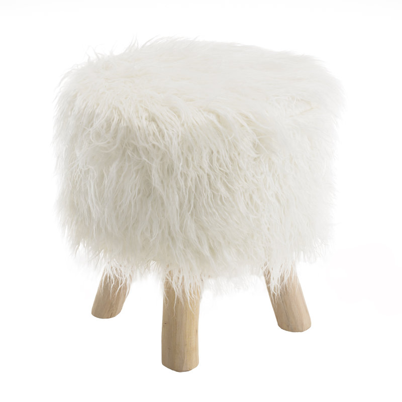 Solid + Manufactured Wood Accent Stool