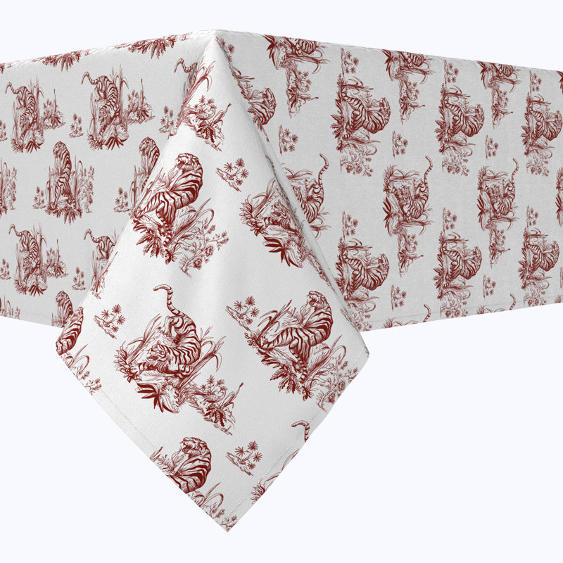 Rectangular Tablecloth, 100% Cotton, Floral 180, 84" x 52"