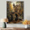 Beige jaune majestueux château en Écosse - châteaux, art mural