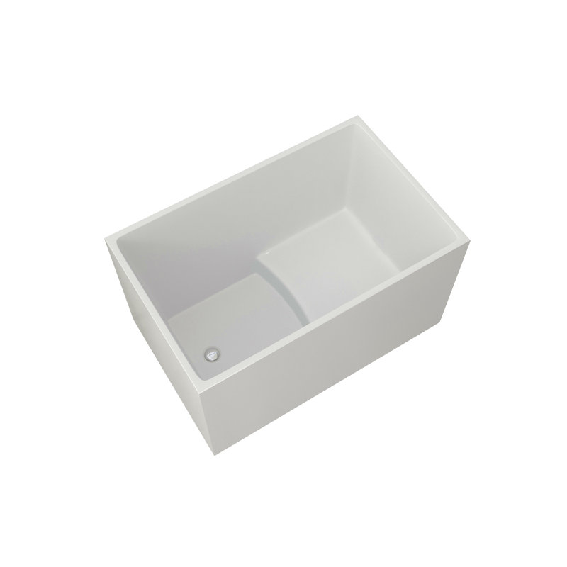 43" Acrylic Freestanding Bath Tubs Modern Soaker Tubs In White