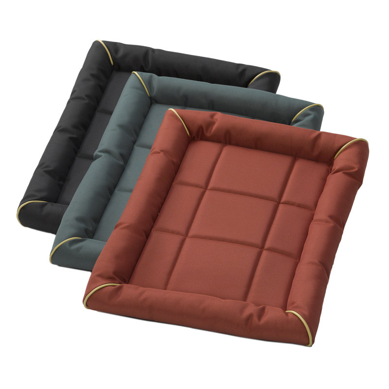 Lit pour animal de compagnie Midx West, Petit (l 30 po x P 21 po x H 2,5 po), Noir