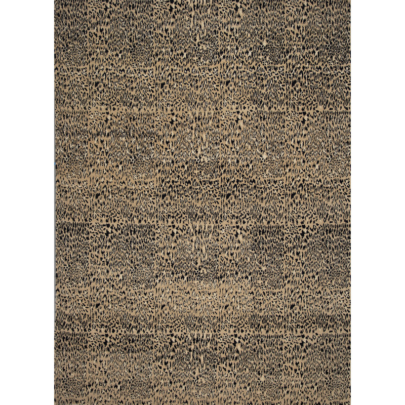 Contemporary Hand Knotted Wool Animal Print Area Rug, Rectangle 9' x 12'